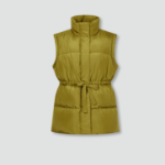 JAJU Loose-Fit Puffer Vest – Olive