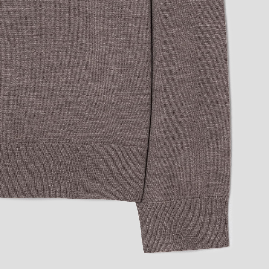 Theory Men Regal Wool Crew Neck Sweater - Brown