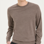 Theory Men Regal Wool Crew Neck Sweater - Brown