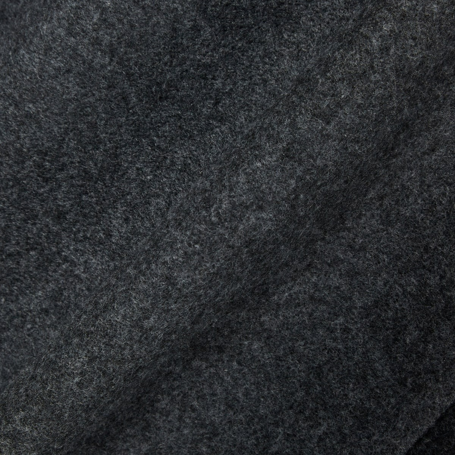 JAJU Loose-Fit Collar Pocket Coat – Charcoal