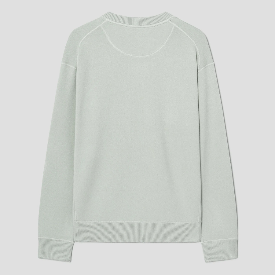 Theory Men Light Bilen Relax Crew Neck Sweater - Light Greenstone