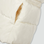 JAJU Loose-Fit High-Neck Puffer Jumper – Ivory