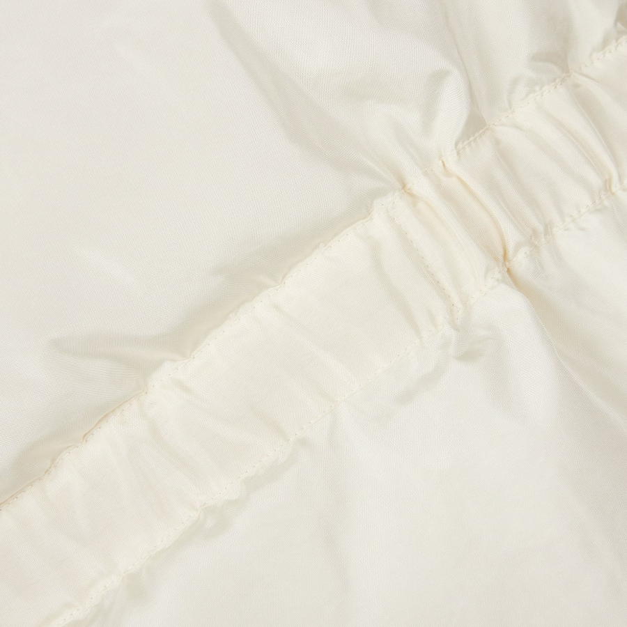 JAJU Loose-Fit High-Neck Puffer Jumper – Ivory