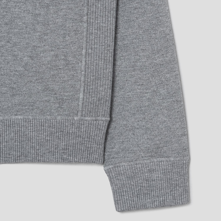 Theory Men Light Bilen Relax Crew Neck Sweater - Melange Grey