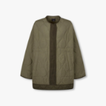 JAJU Loose-Fit Light Padded Jacket – Khaki