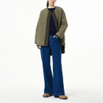 JAJU Loose-Fit Light Padded Jacket – Khaki