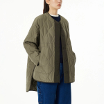 JAJU Loose-Fit Light Padded Jacket – Khaki