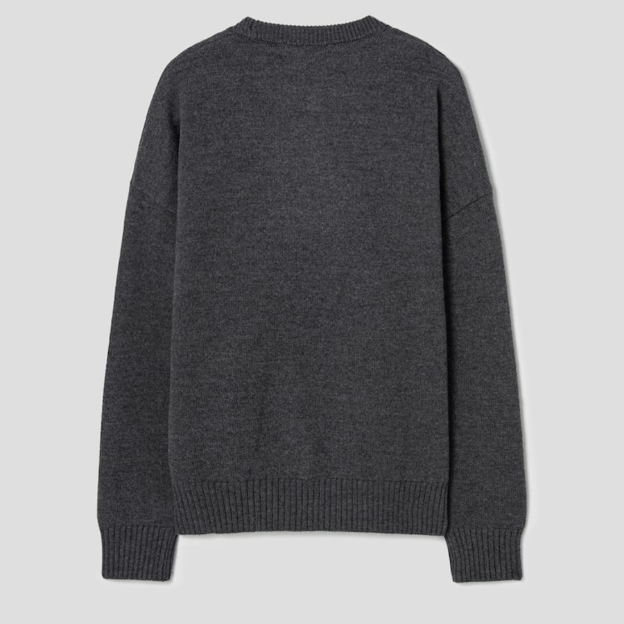 ami Intarsia Adc Sweater – Grey