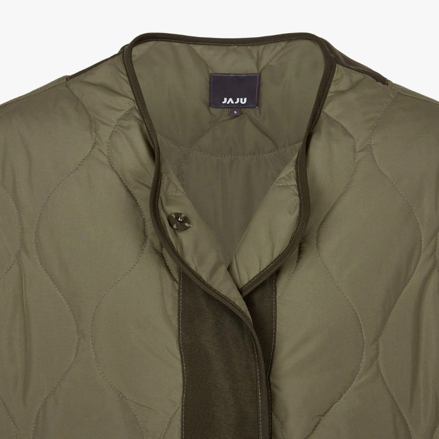 JAJU Loose-Fit Light Padded Jacket – Khaki