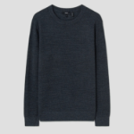Theory Men Novo Merino Maden Crew Neck Sweater - Charcoal Melange