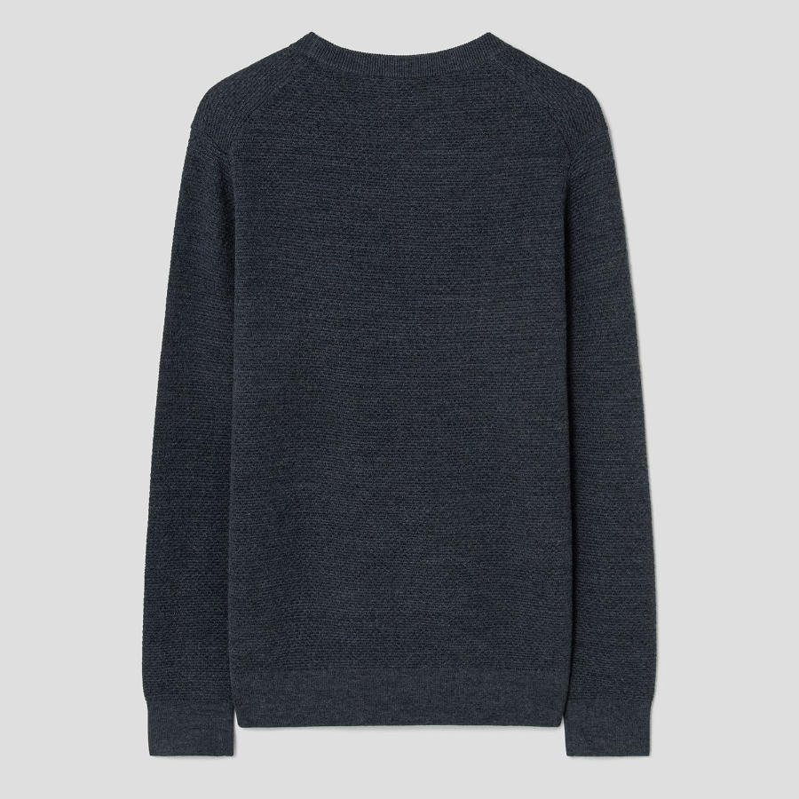 Theory Men Novo Merino Maden Crew Neck Sweater - Charcoal Melange