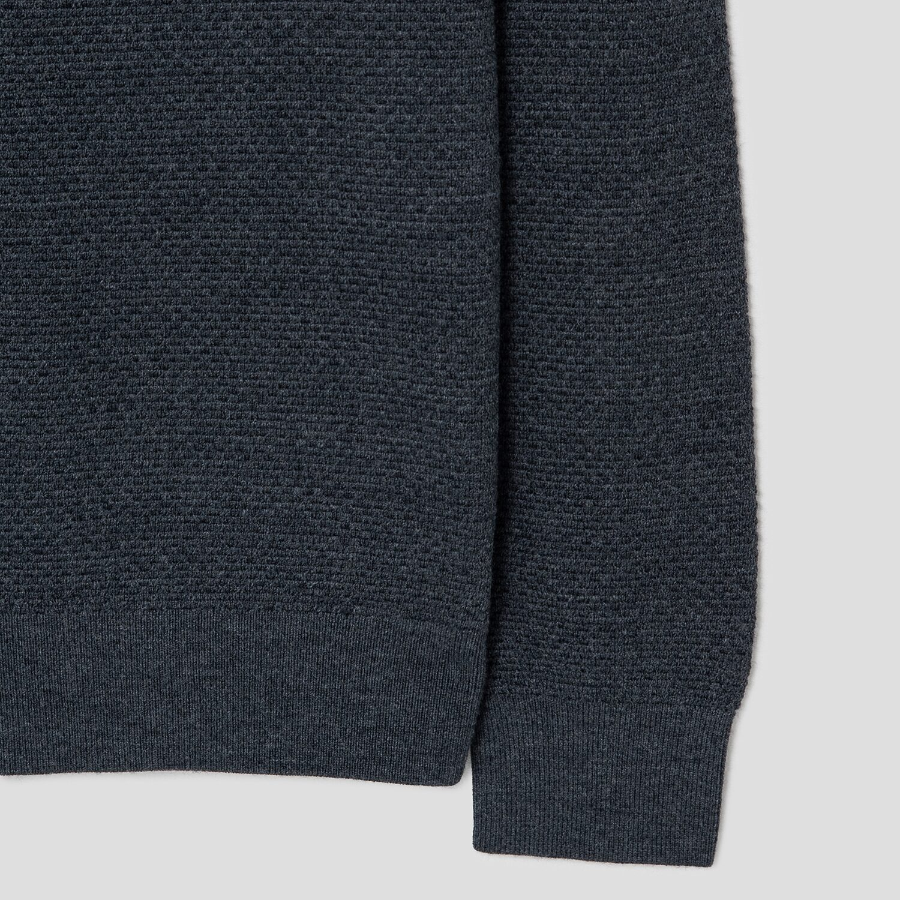 Theory Men Novo Merino Maden Crew Neck Sweater - Charcoal Melange