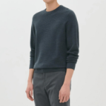 Theory Men Novo Merino Maden Crew Neck Sweater - Charcoal Melange
