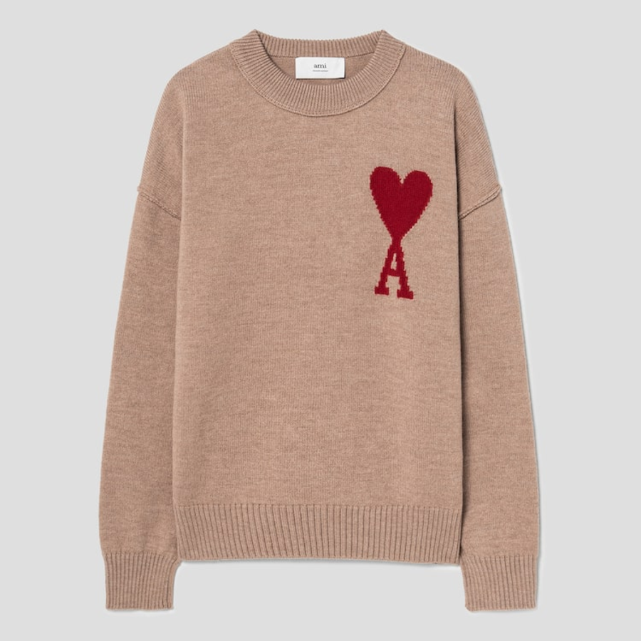 ami Intarsia Adc Sweater – Camel
