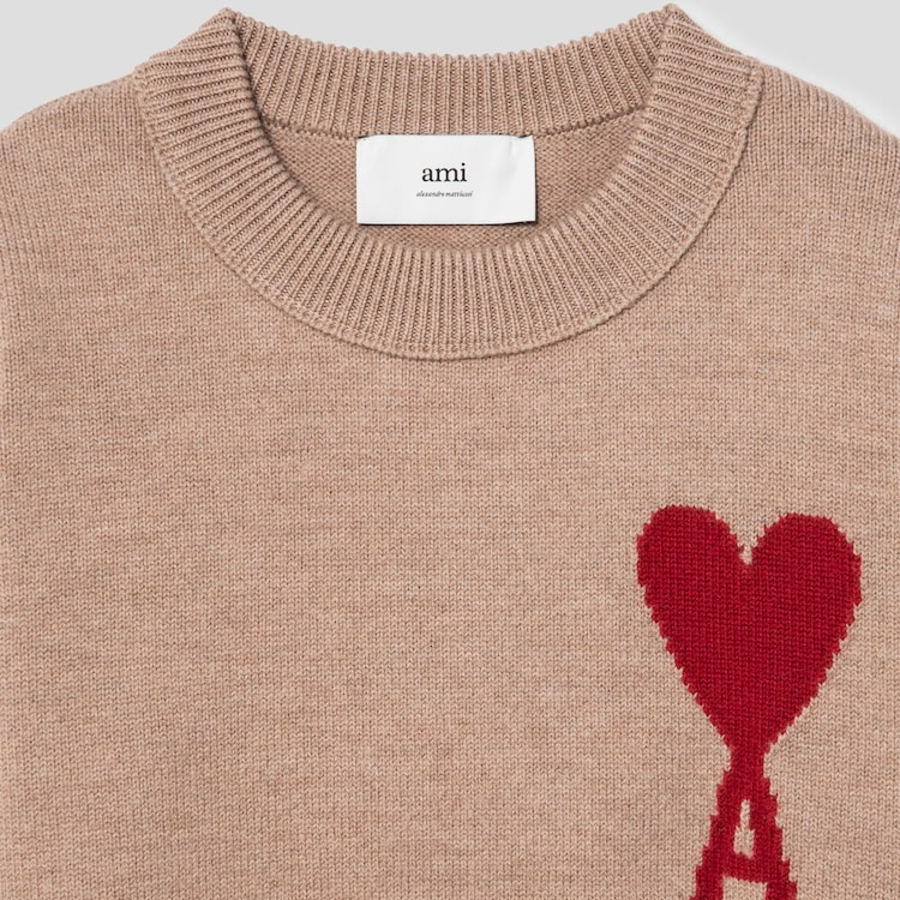 ami Intarsia Adc Sweater – Camel