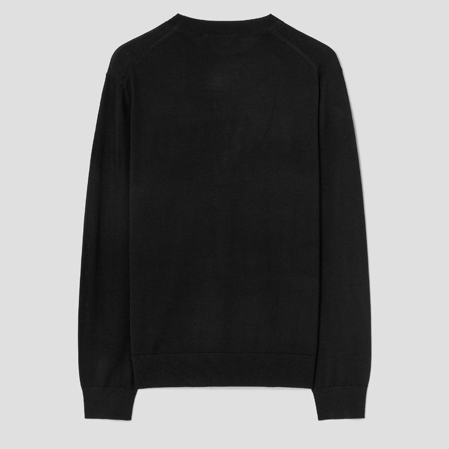 Theory Men Regal Wool Crew Neck Sweater - Black