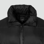 JAJU Loose-Fit Short Puffer Jumper – Black