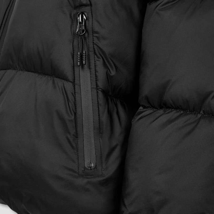 JAJU Loose-Fit Short Puffer Jumper – Black