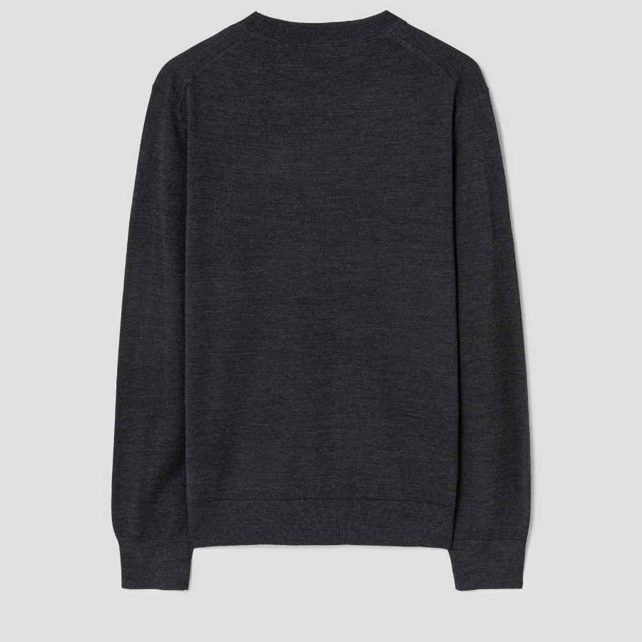 Theory Men Regal Wool Crew Neck Sweater - Pestle Melange