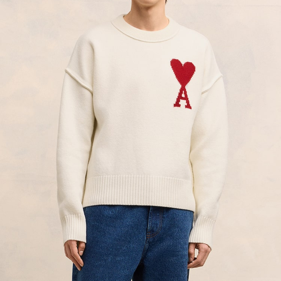 ami Intarsia Adc Sweater – Off White