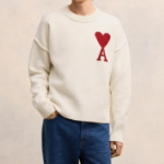 ami Intarsia Adc Sweater – Off White