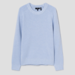 Theory Men Montana Wool Crew Neck Sweater - Sky Light Melange