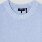 Theory Men Montana Wool Crew Neck Sweater - Sky Light Melange