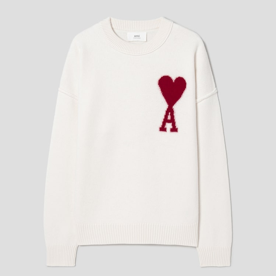 ami Intarsia Adc Sweater – Off White