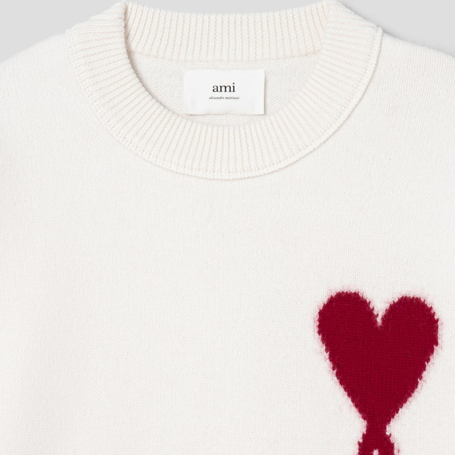 ami Intarsia Adc Sweater – Off White
