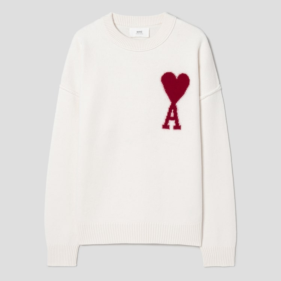 ami Intarsia Adc Sweater – Off White