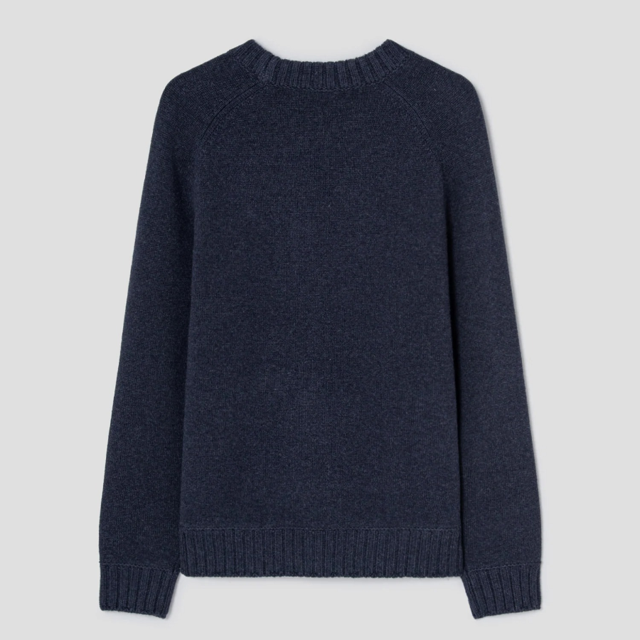 Theory Men Montana Wool Crew Neck Sweater - Baltic Melange