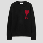 ami Intarsia Adc Sweater – Black