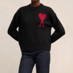 ami Intarsia Adc Sweater – Black