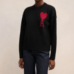 ami Intarsia Adc Sweater – Black