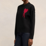 ami Intarsia Adc Sweater – Black