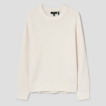 Theory Men Montana Wool Crew Neck Sweater - Winter White