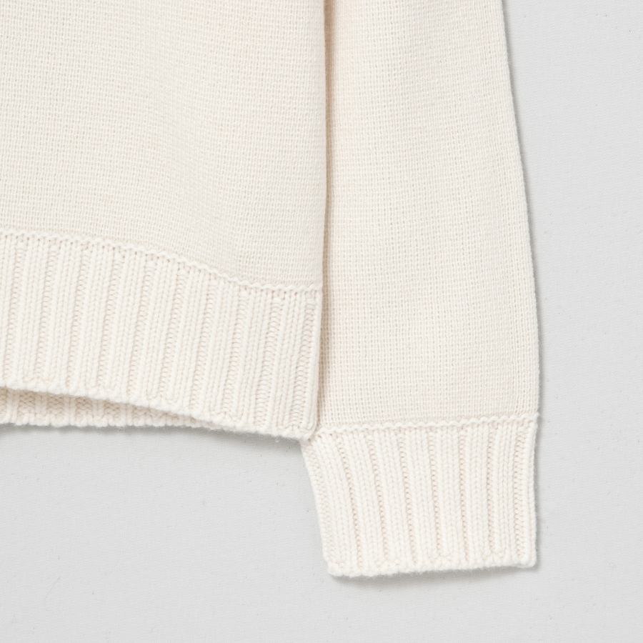 Theory Men Montana Wool Crew Neck Sweater - Winter White