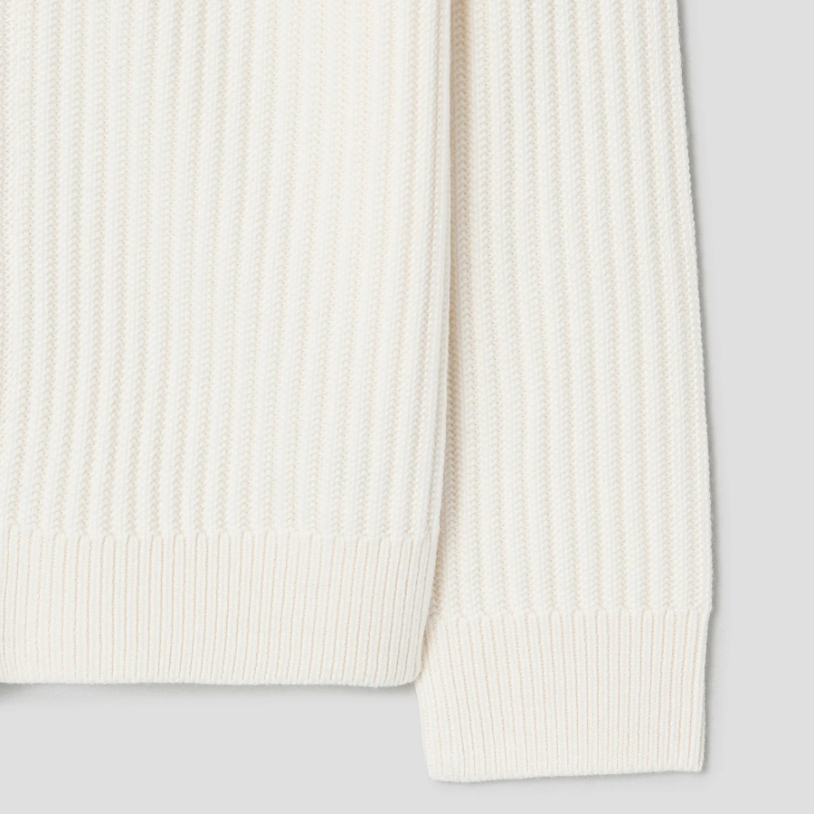 Theory Men Merino Tomas Full Zip Cardigan - White Ivory