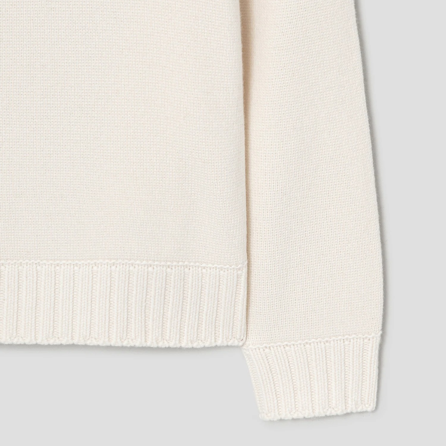 Theory Men Montana Wool V Neck Sweater - Winter White