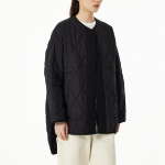 JAJU Loose Fit Light Padding Jacket – Black