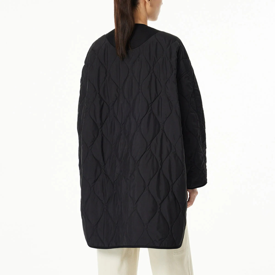 JAJU Loose Fit Light Padding Jacket – Black