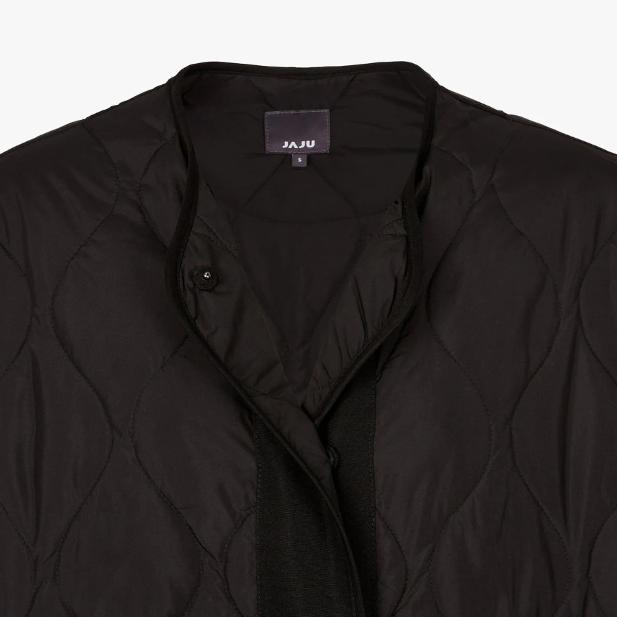 JAJU Loose Fit Light Padding Jacket – Black