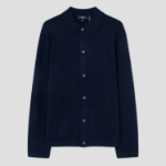 Theory Men Cashmere Collared Cardigan - Baltic