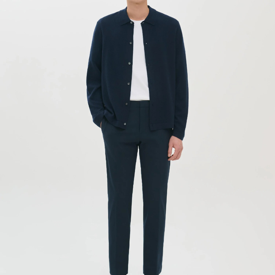 Theory Men Cashmere Collared Cardigan - Baltic