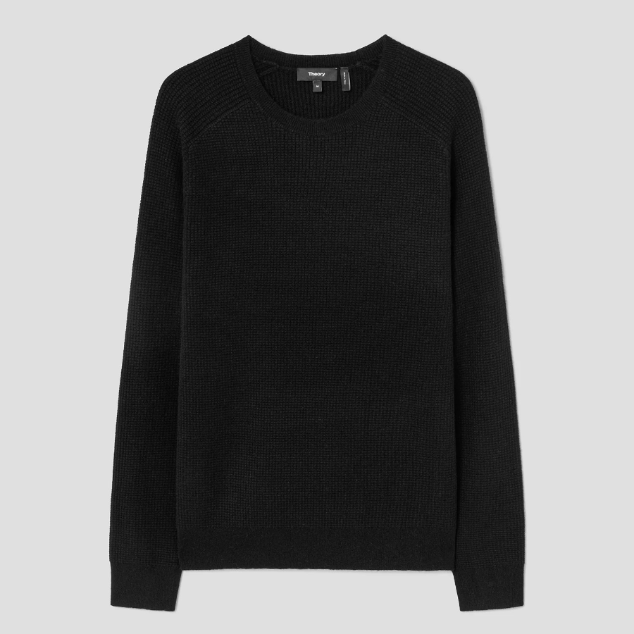Theory Men Cashmere Crew Neck Thermal - Black