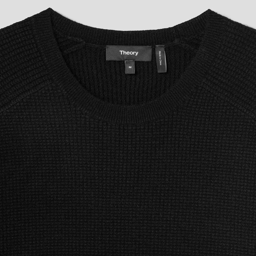Theory Men Cashmere Crew Neck Thermal - Black