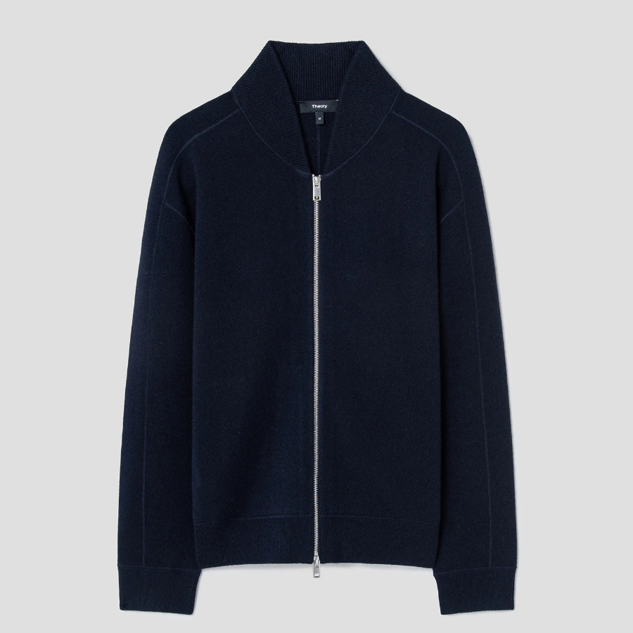 Theory Men Montana Wool Alcos Bomber Jacket - Darkest Navy