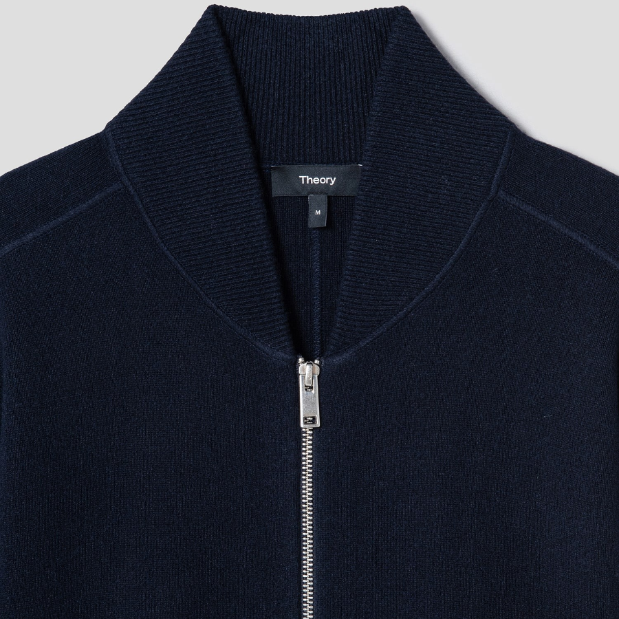 Theory Men Montana Wool Alcos Bomber Jacket - Darkest Navy