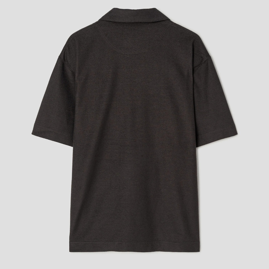 Theory Men Soft Terry Polo Tee - Warm Carbon