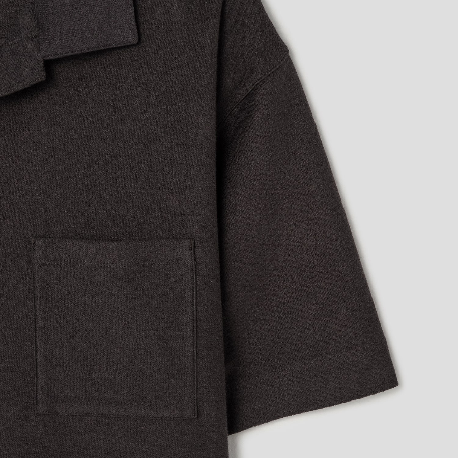 Theory Men Soft Terry Polo Tee - Warm Carbon